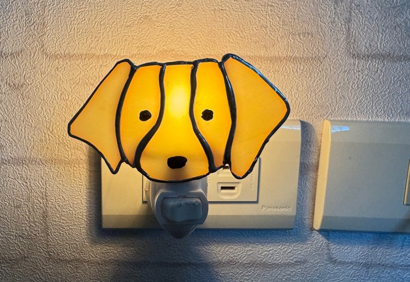 Stained Glass-Labrador Night Light - โคมไฟ - แก้ว 