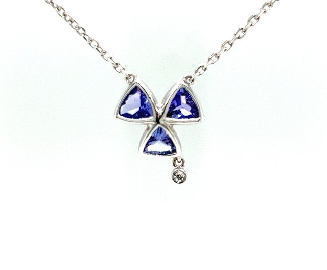 Electrifying Pink Sapphire, Tanzanite and Diamond Necklace Set by GEHNA