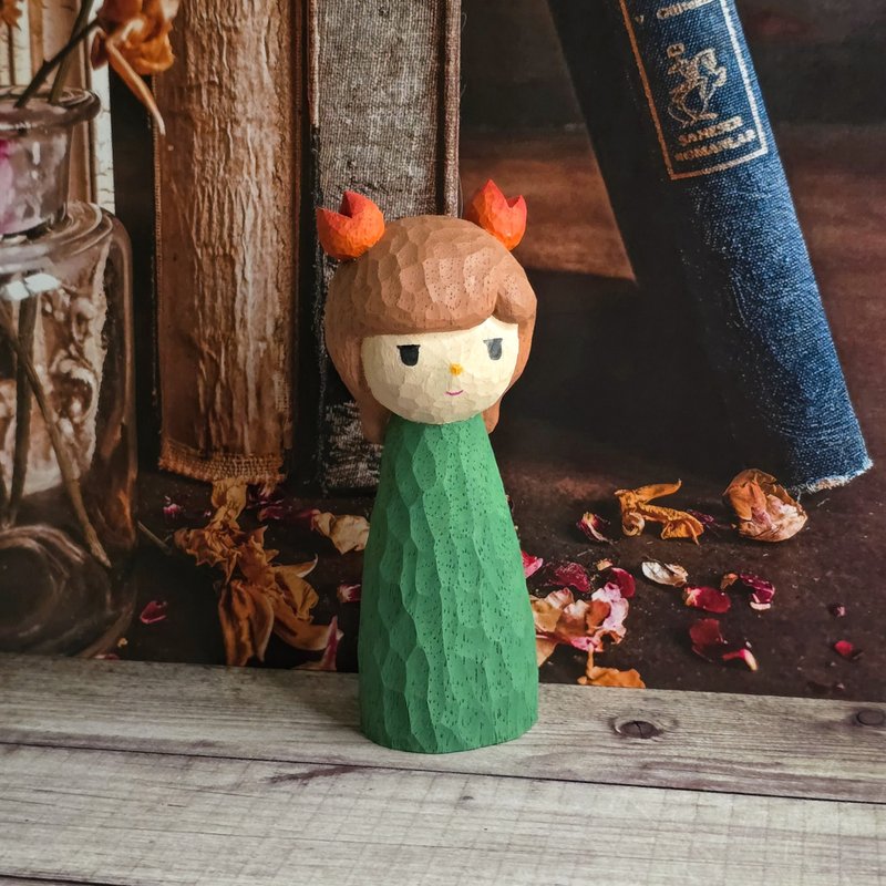 巨蟹座 木雕(需訂購) - 公仔/玩偶 - 木頭 多色