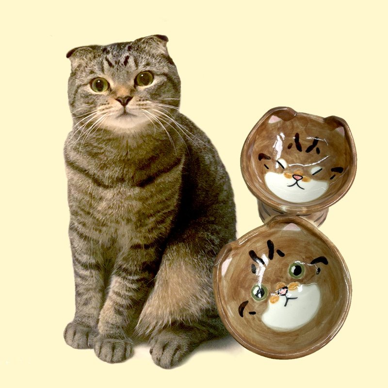 Custom-made Cat Treat Bowl - 寵物碗/碗架/自動餵食器 - 瓷 