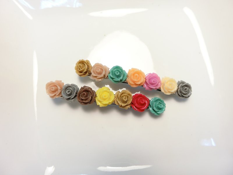 花兒系列-祕密花園彈簧夾組 - 髮飾 - 其他材質 多色