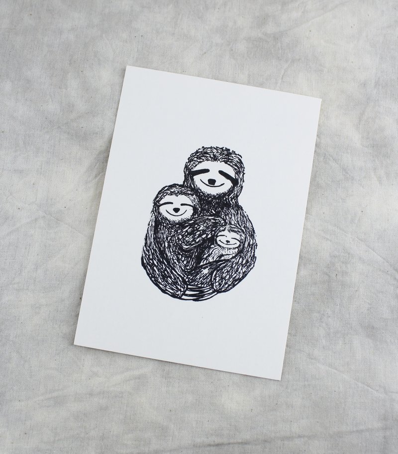 The best smile handmade serigraphy postcard - การ์ด/โปสการ์ด - กระดาษ หลากหลายสี