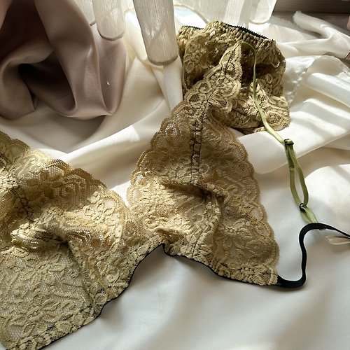 Set (bra + panties) Krom breast pointed - Shop brababa-lace Women's  Underwear - Pinkoi