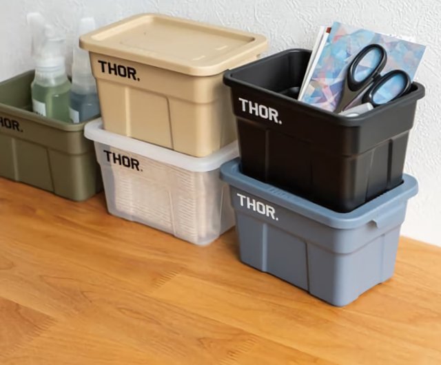 Detail Thor Large Totes With Lid Storage Box (Black/75L) - Shop goodforit  Storage - Pinkoi