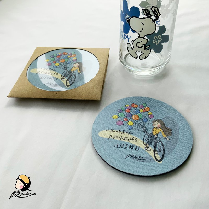 The splendor of life - diatomaceous earth soft coaster [RouRouDesign] - ถุงใส่กระติกนำ้ - วัสดุอื่นๆ สีน้ำเงิน