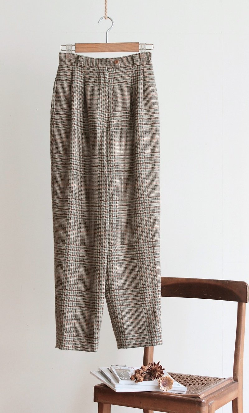 Under Vintage / Winter wool trousers no.247 tk - Women's Pants - Wool Khaki