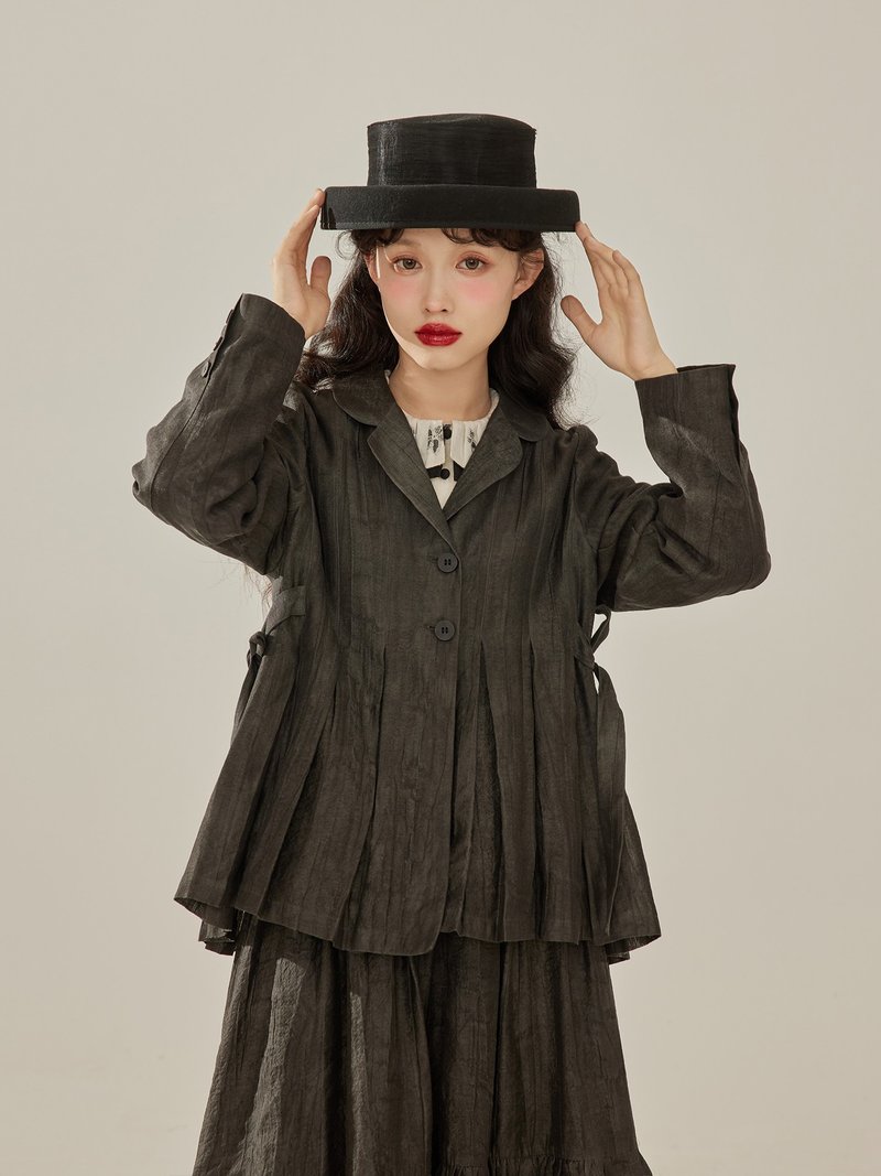 Electra Retro Temperament Tea Casual Suit Jacket - Women's Blazers & Trench Coats - Other Materials 