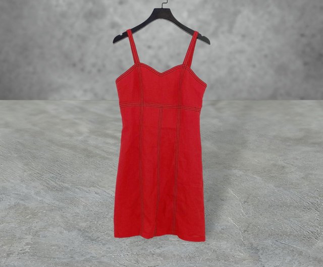 Hot red one hot sale piece dress