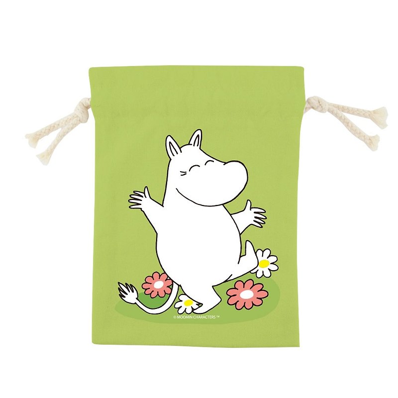 Moomin 噜噜 米 Authorization-Color Beam Pocket [Flower (Fruit Green)] - Other - Cotton & Hemp Red