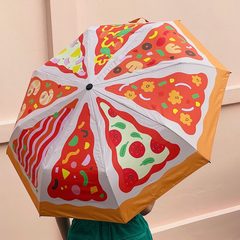 FLUFFY PIZZA UMBRELLA - Umbrellas & Rain Gear - Waterproof Material Multicolor