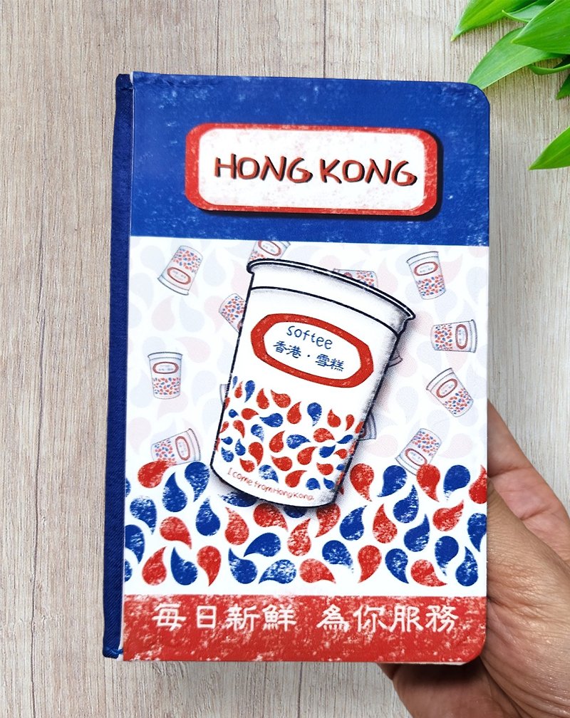 Original Design Handpainted Ice Cream Regal Ice Cream Passport Holder Passport Holder - ที่เก็บพาสปอร์ต - วัสดุอื่นๆ สีน้ำเงิน