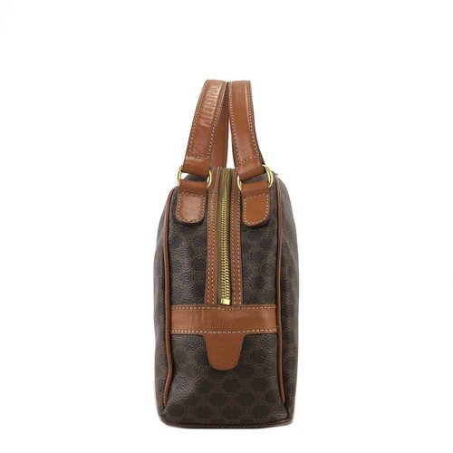 セリーヌ CELINE ハンドバッグ ハーフムーン マカダム PVC レザー 日本直送 名牌中古包 】CELINE セリーヌ マカダム ブラゾン型