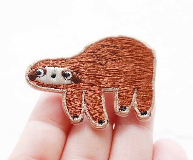 Sloth Iron on Embroidery Transfers. Cute Animal Embroidery