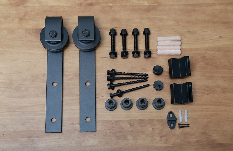 Barn door hardware accessories**customizable track length** - Other - Other Metals Black