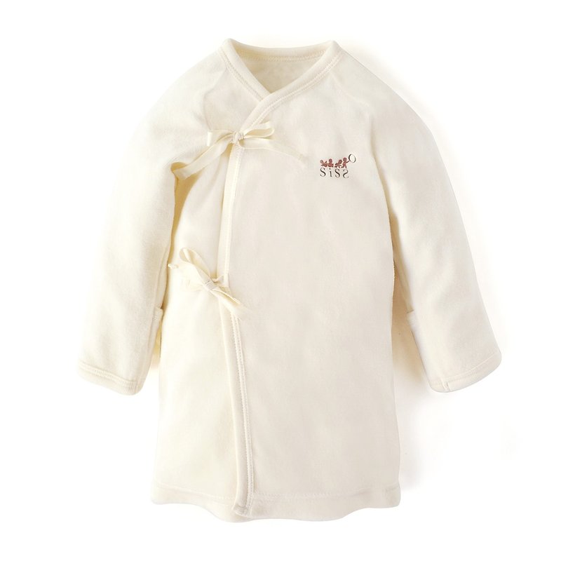 【SISSO Organic Cotton】Organic Cotton Velvet Belly Clothes 6M - เสื้อยืด - ผ้าฝ้าย/ผ้าลินิน ขาว
