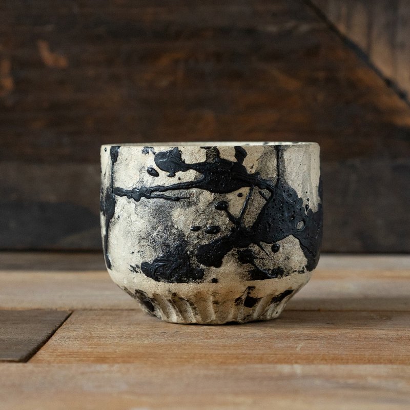 Ink marks | Fengpei hand-kneaded Cement pots - Plants - Cement 