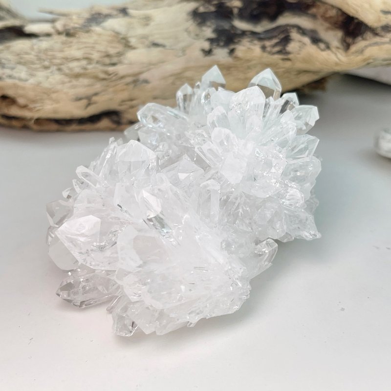 擋煞平安/改善磁場-頂級旺花白水晶簇原礦擺件 - 擺飾/家飾品 - 水晶 