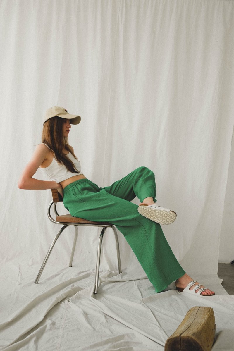 Bayday | SATURDAY PANTS VOL.2 | Apple Green - 男長褲/休閒褲 - 其他材質 