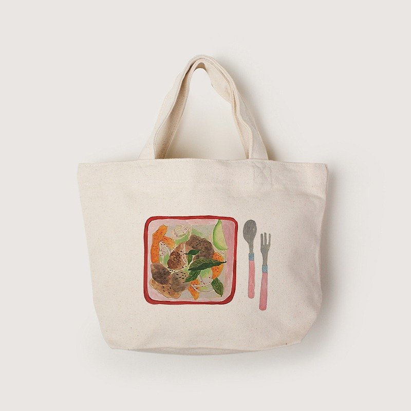Lunch bag - Lunch box NO.3 - กระเป๋าถือ - ผ้าฝ้าย/ผ้าลินิน 