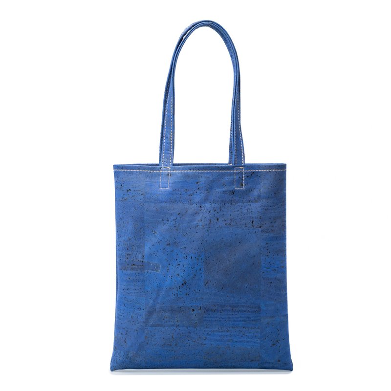 コルクレザーA4トートバッグ (Indigo Blue) - 手提包/手提袋 - 環保材質 藍色