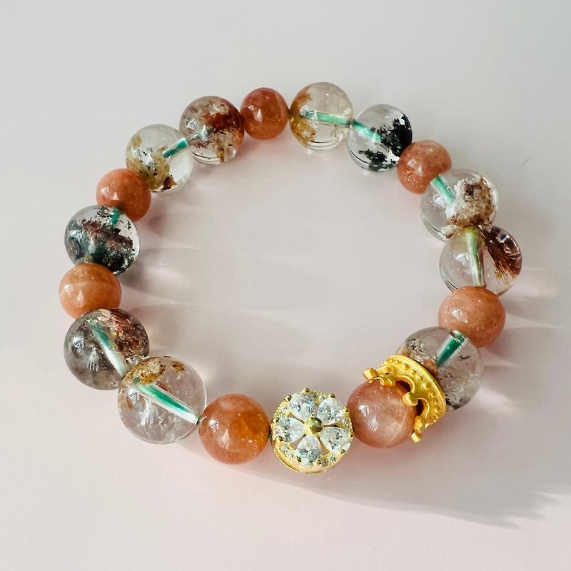 Four Seasons Ghost Orange Moon Stone Design - Bracelets - Crystal Orange