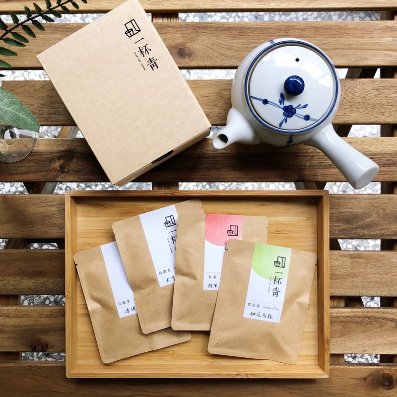 沁香絕韻手工茶包8入(柚花烏龍/凍頂烏龍/阿里磅紅茶/大葉烏龍) - 茶葉/茶包/水果茶 - 紙 