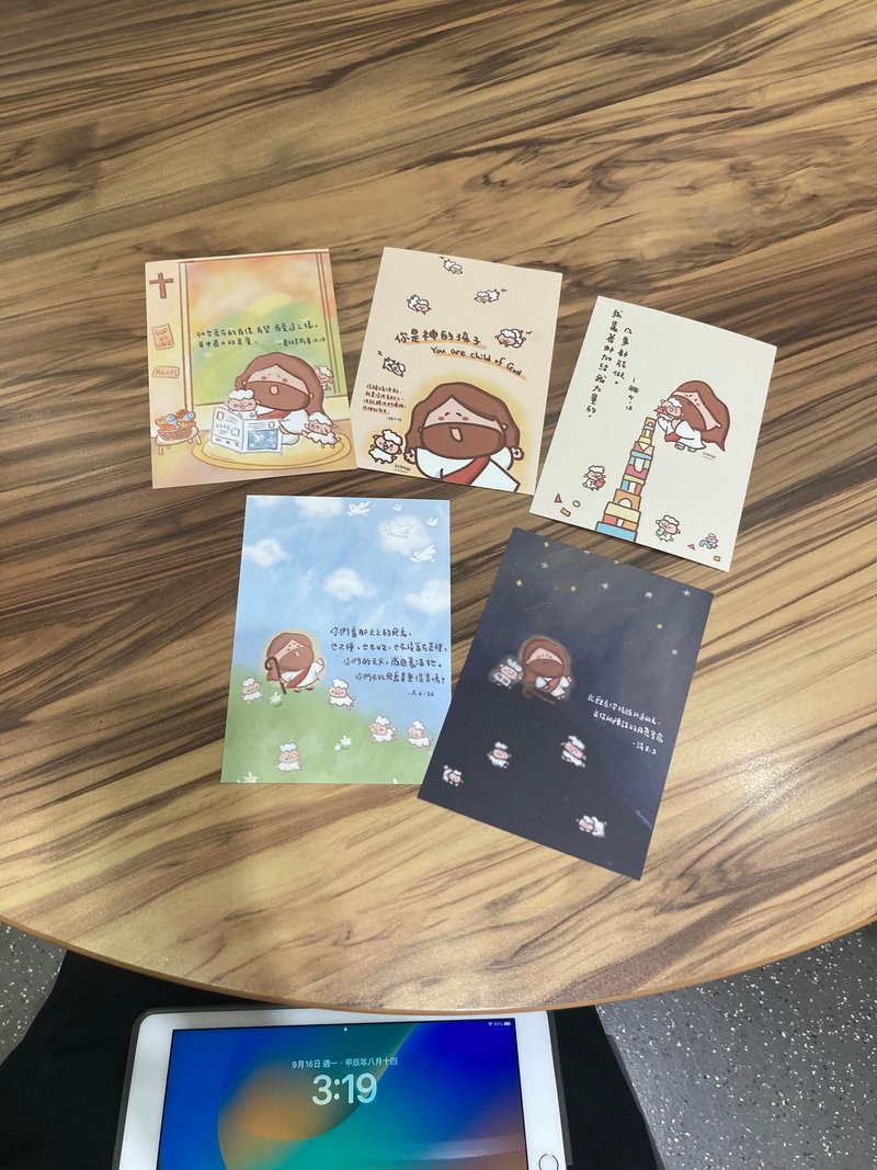 耶穌系列明信片 - 卡片/明信片 - 紙 白色