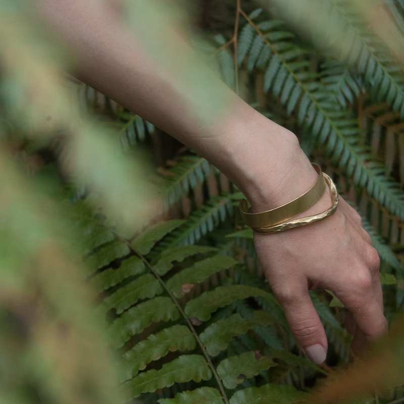 Forged and knocked organic bracelet - Bracelets - Copper & Brass 