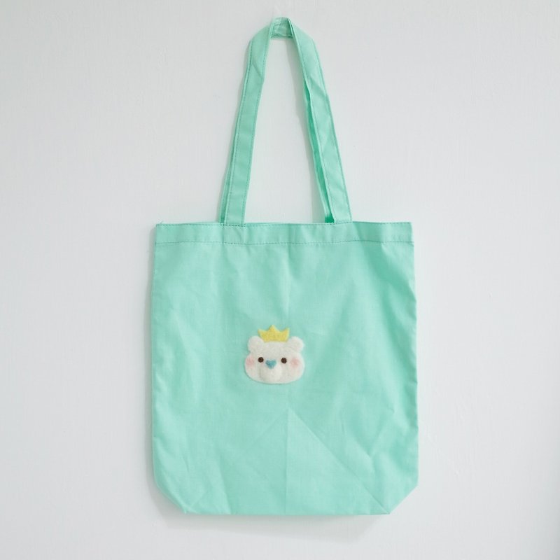 [Q-cute] bag series - Baby Bear Prince - Messenger Bags & Sling Bags - Cotton & Hemp Green