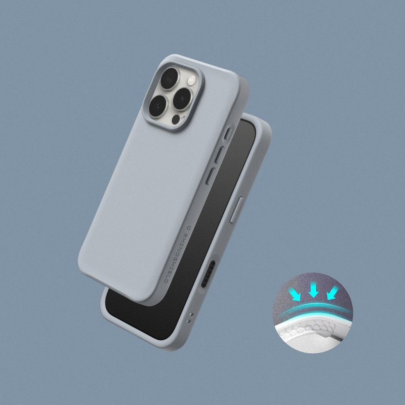 SolidX 強化吸震緩衝手機殼/循環灰 for iPhone 15/16系列 - 手機殼/手機套 - 塑膠 