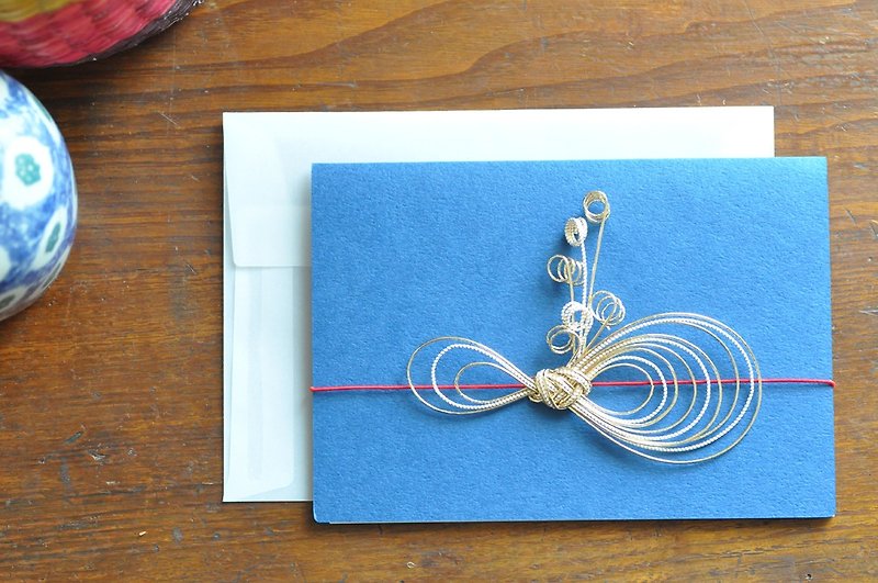 Greeting card　- Ribbon - 9 - การ์ด/โปสการ์ด - กระดาษ สีน้ำเงิน