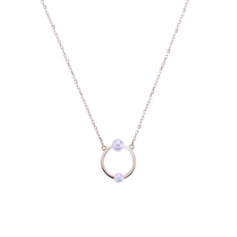 Circle shaped pearl necklace - Necklaces - Precious Metals 