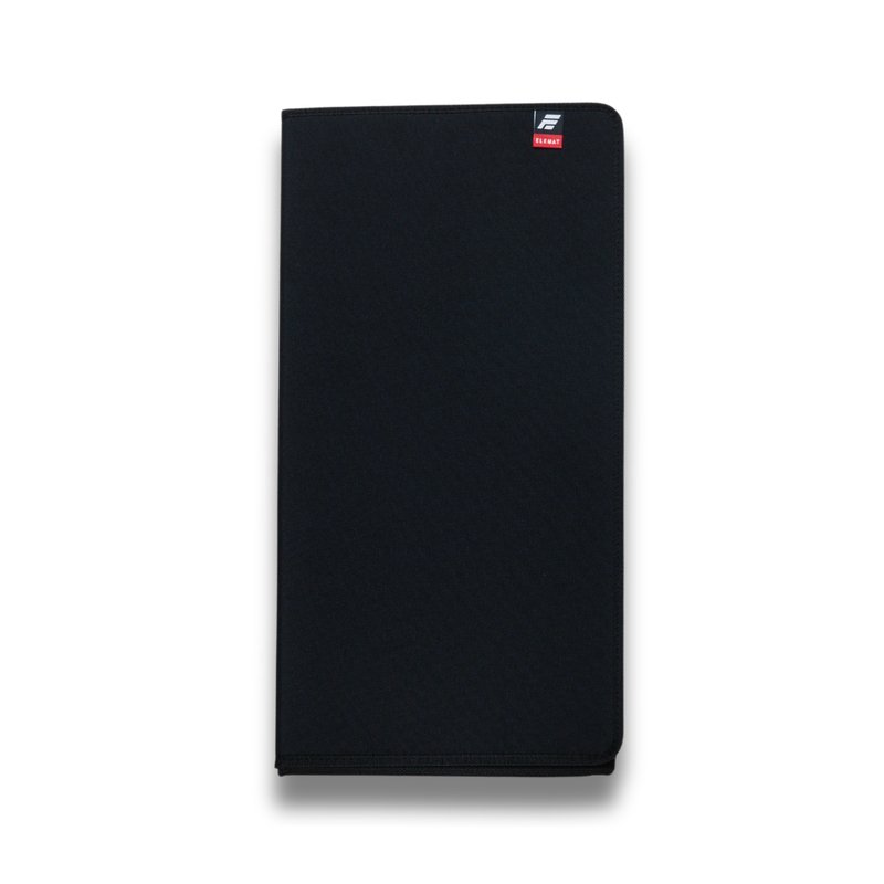 【ELEMAT】7mm Anti-Slip Fabric Foldable Exercise Mat (6-Fold) Made in Taiwan - Yoga Mats - Eco-Friendly Materials Black