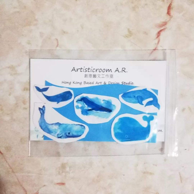 補運費商品 - 鯨魚系列水印紋身貼紙no. 3 - 非實體商品 - 其他材質 