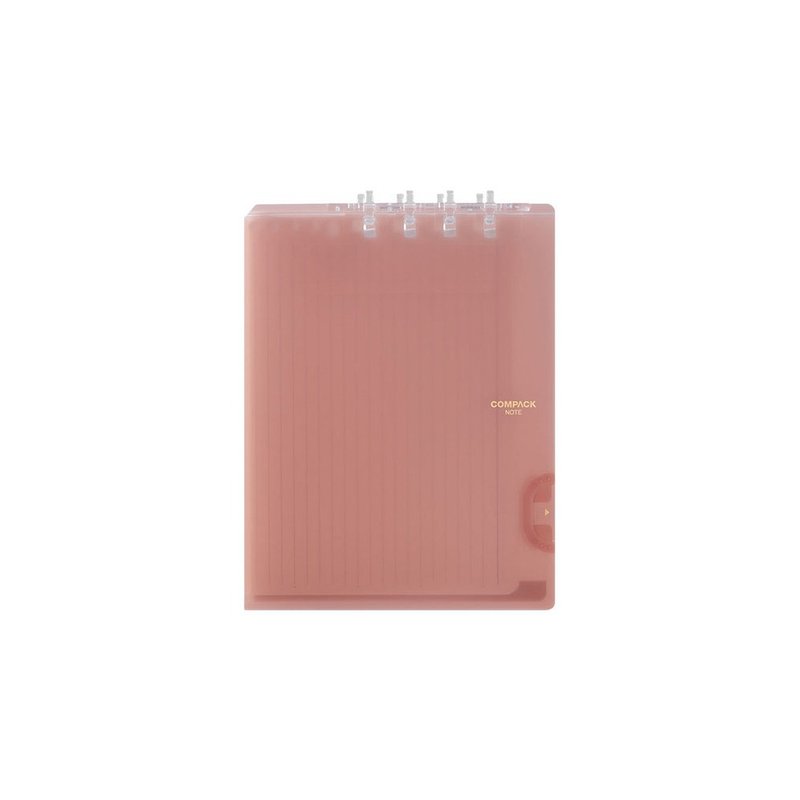 [KING JIM] COMPACT Foldable Loose-leaf Notebook Transparent Pink B5 - Notebooks & Journals - Plastic Pink