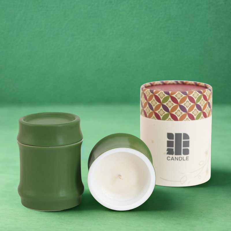 お米 キャンドル お米Candle アロマキャンドル 天然素材 抹茶  日本製 ハンドメイド お米ワックス 100% 国産 - 香氛蠟燭/燭台 - 環保材質 綠色