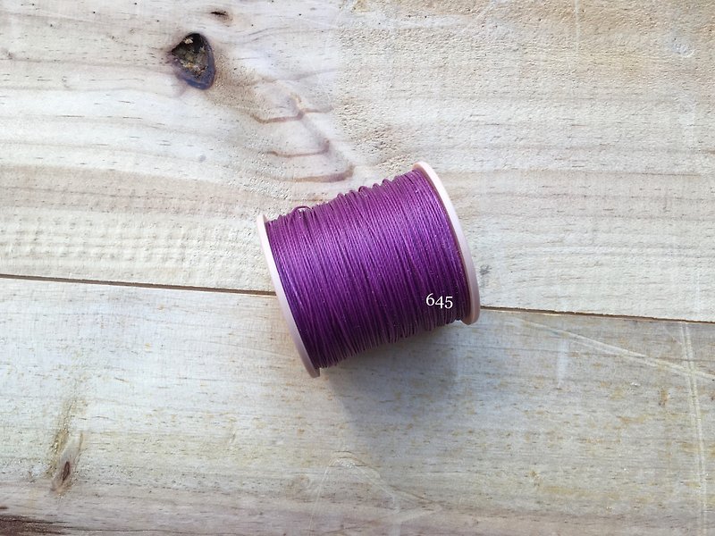 South American system hand sewn wax line [# 645 pink purple] 0.65mm 30 meters 48 color selection wax line hand stitch round wax line leather tools handmade leather leather accessories leather DIY leatherism - Knitting, Embroidery, Felted Wool & Sewing - Cotton & Hemp Gray