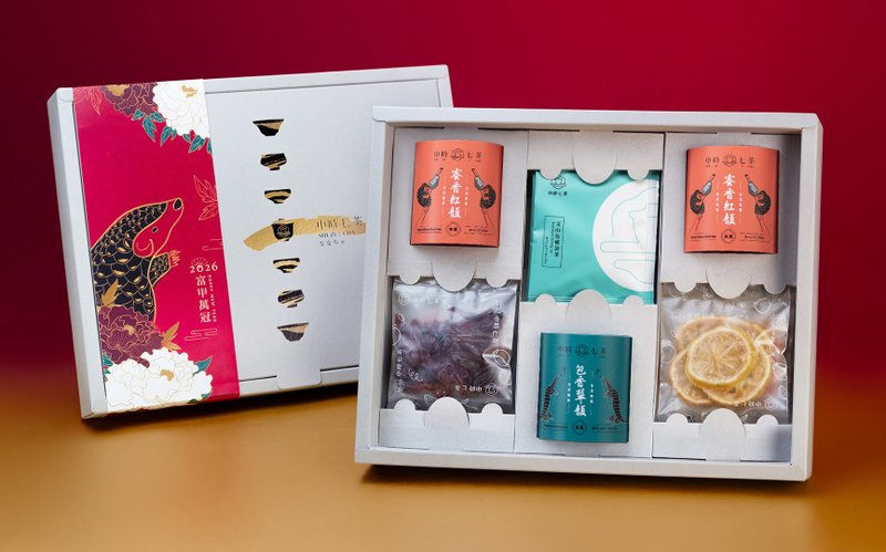 【Prosperous Crown】Dried Fruit and Tea Gift Box - Limited Pre-order - ชา - พืช/ดอกไม้ 
