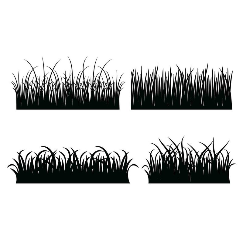 Grass svg, grass eps, grass template, grass png, grass cut file, grass cutout - 圖文模板設計 - 其他材質 