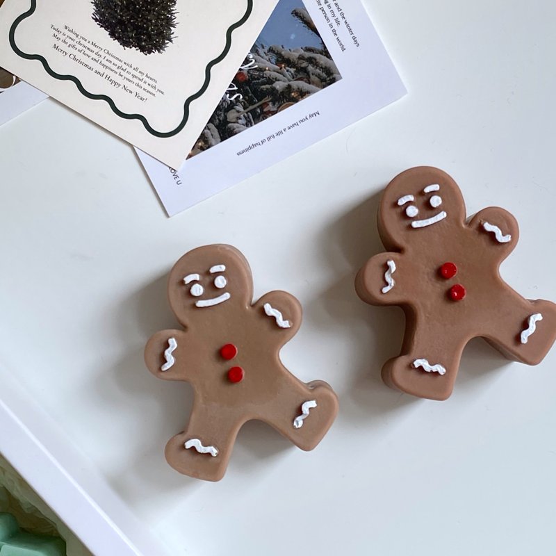 [Christmas Series] Gingerbread Man Candle Scented Candle Christmas Gift Exchange Gift - Candles & Candle Holders - Wax 