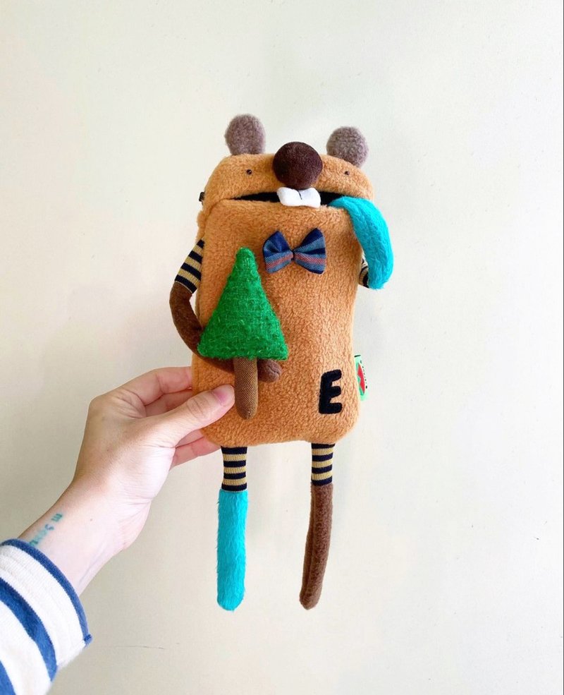 E*group 門牙包  阿兔  熊  焦糖巧克力  iphone 手機套 - 其他 - 棉．麻 咖啡色