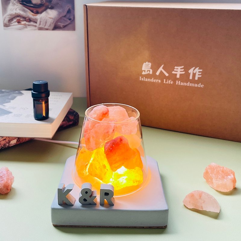 Energy Diffusing Crystal Mountain l Orange Crystal Salt for Purification and Wealth Recruitment (Cement Words must be purchased additionally) Fragrance Crystal Gift Box - น้ำหอม - คริสตัล 