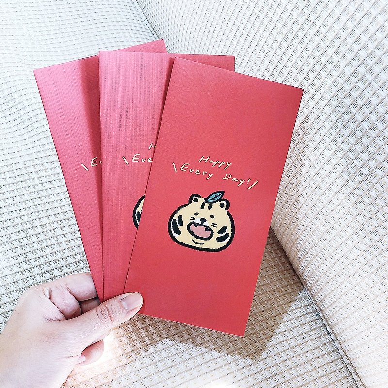 Studio 2022 Year of the Tiger Limited Exclusive Year of the Tiger New Year Hand-painted Red Packets Five Into Spot - Chinese New Year - Paper 