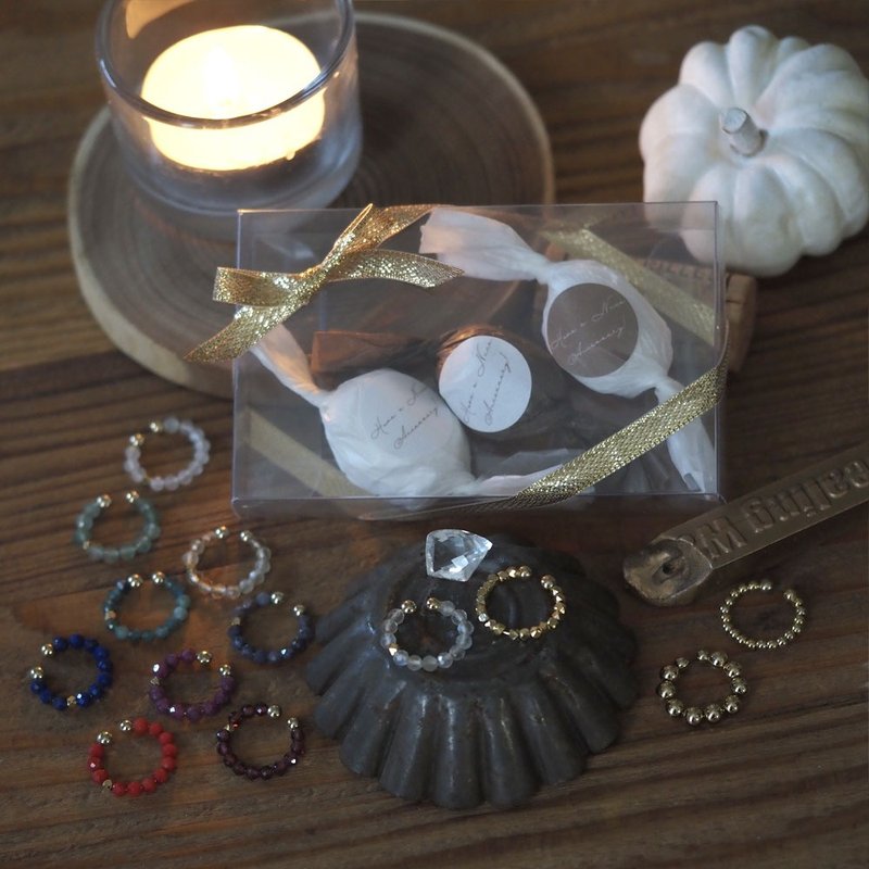 Halloween limited coffret | Candy | 3-piece set of your choice | Ear cuff, natural stone [Limited to 30 sets until 11/3 (Sun)] - Earrings & Clip-ons - Semi-Precious Stones Purple