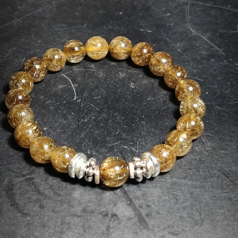 Silver Rutilated Quartz - Bracelets - Gemstone Khaki