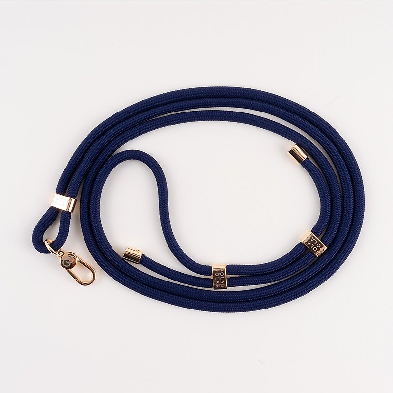 【手機背帶】海軍藍手機掛繩 可調整掛頸/背帶兩用 (附掛繩夾片) - 手機配件 - 聚酯纖維 藍色