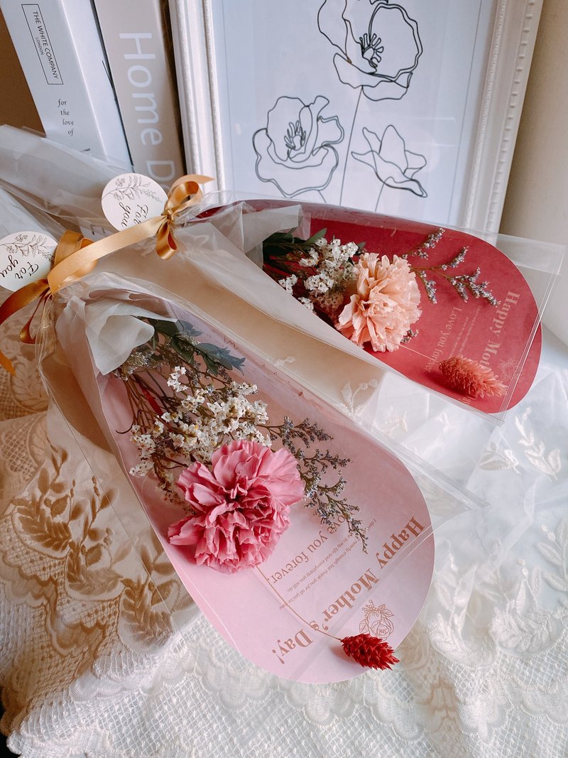 (快速出貨)永生花 乾燥花 索拉花 花束 康乃馨 擴香 母親節 禮物 - 乾燥花/永生花 - 植物．花 紅色