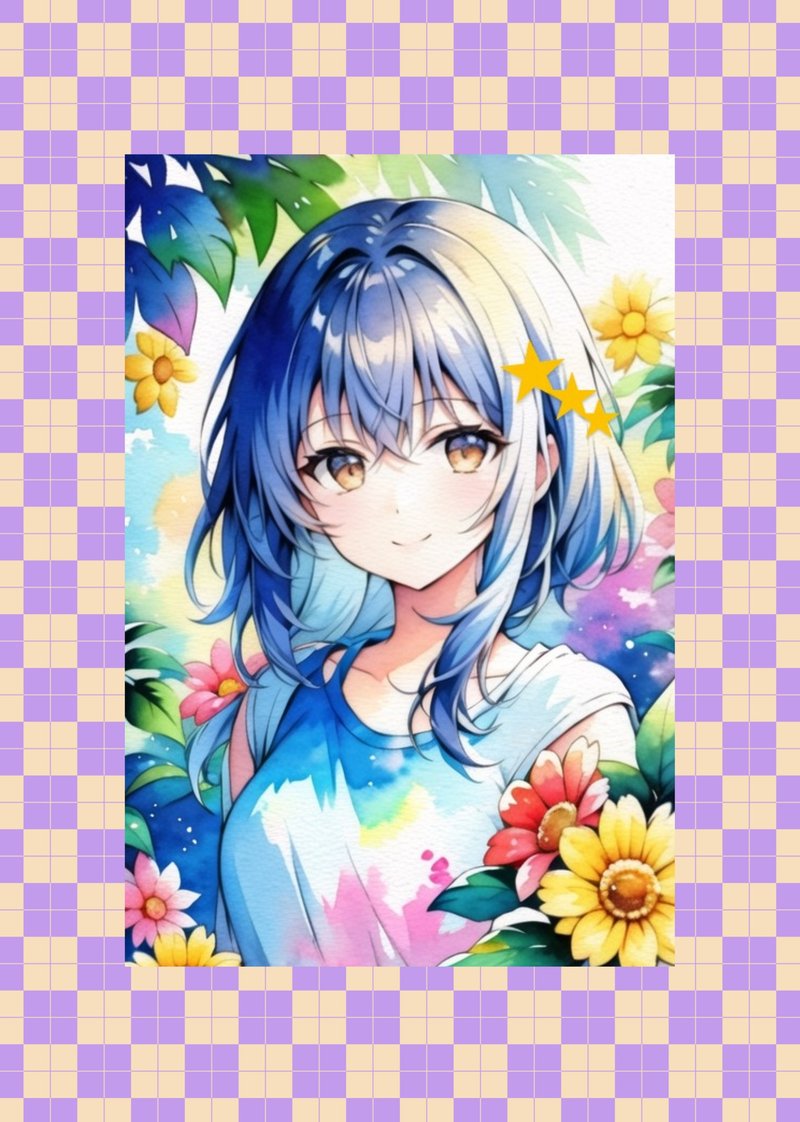 オリジナル人物ステッカー　No.16 - 貼紙 - 紙 多色