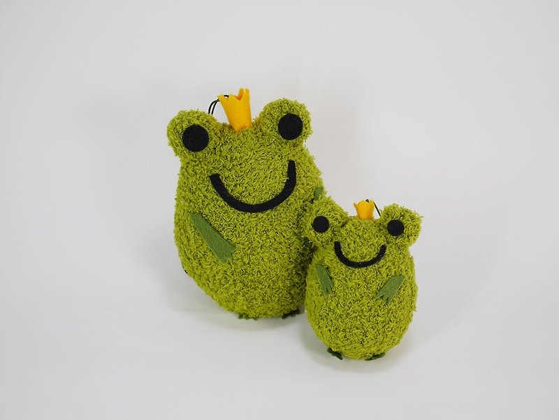 Mini _ velvet fat corps - frog prince _ end of year surprise - Stuffed Dolls & Figurines - Cotton & Hemp Green