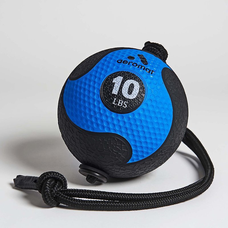 Aeromat Elite Power Rope Medicine Ball-10LB - Fitness Equipment - Other Materials Blue